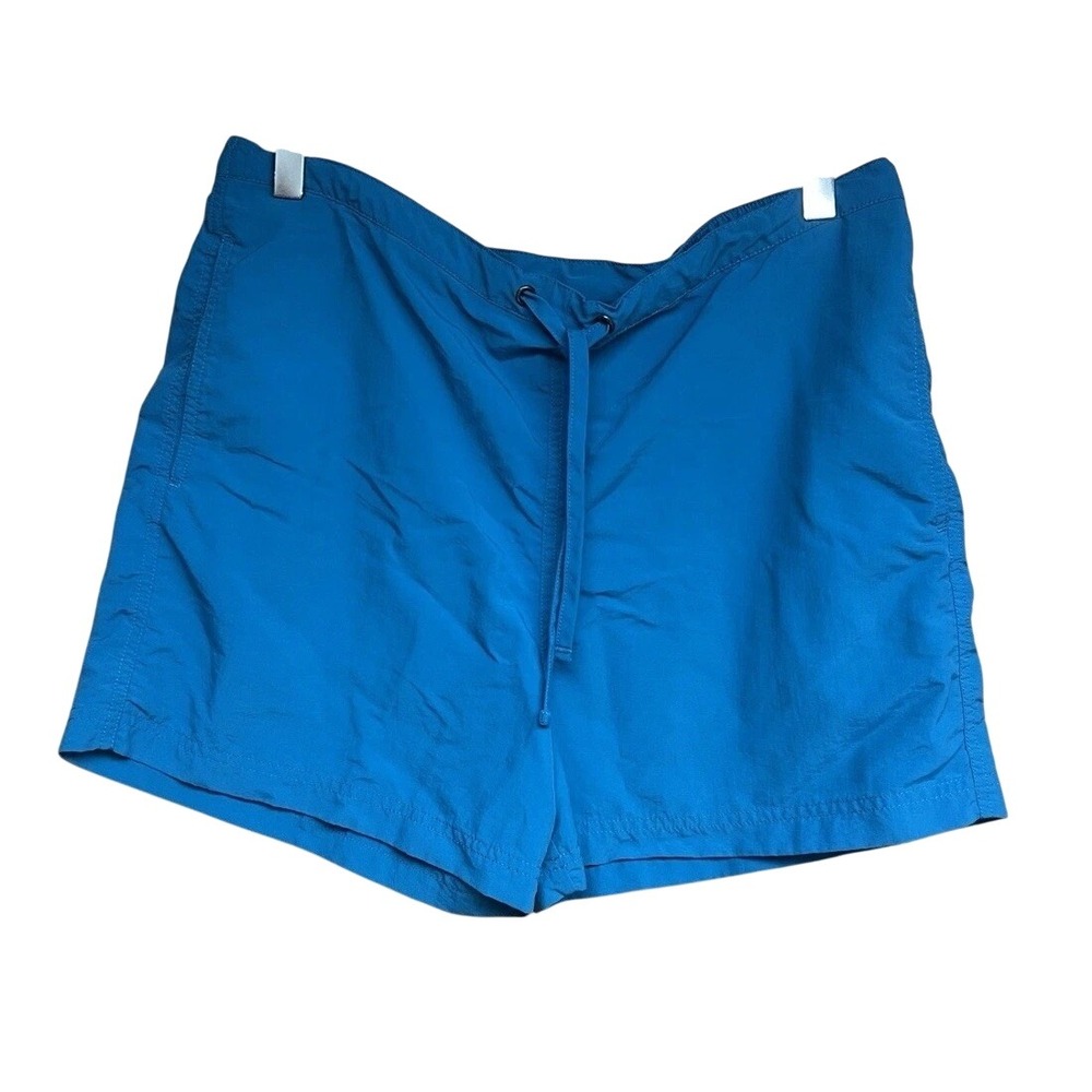 LL Bean Supplex Nylon Shorts Womens Small‎ Blue Teal Hiking Outdoor activewear